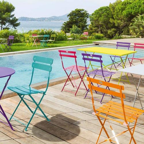 Lot de 2 chaises Hespéride Camargue Bleu Lagon Lot de 2 chaises Hespéride Camargue Bleu Lagon