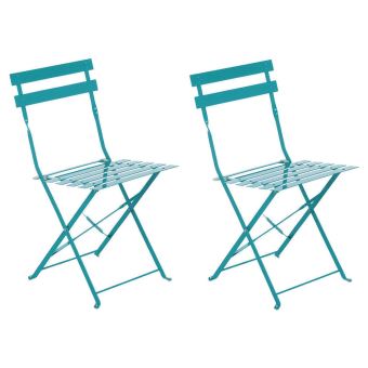 Lot de 2 chaises Hespéride Camargue Bleu Lagon Lot de 2 chaises Hespéride Camargue Bleu Lagon