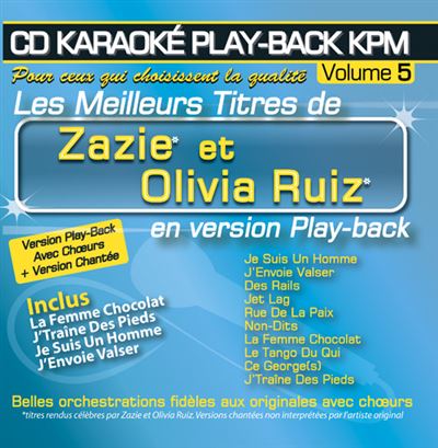 Karaoké Play-back KPM Vol. 05 Zazie & Olivia Ruiz