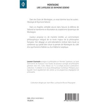 Montaigne. Lire l'<i>Apologie de Raymond Sebond</i>