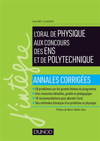 L'oral de physique aux concours des ENS et de Polytechnique - Alexis Bres - broché