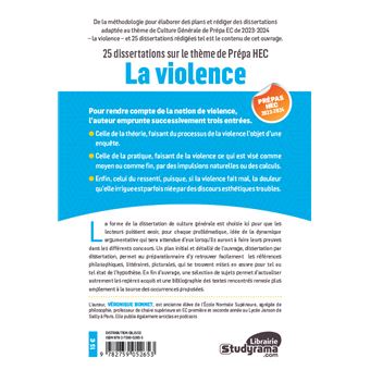 La violence en 25 dissertations - Prépas HEC 2023-2024