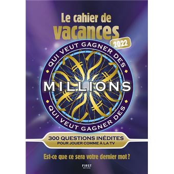 Cahier de vacances Qui veut gagner des millions ?