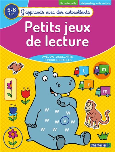 J'apprends avec des autocollants - Petits jeux de lecture (5-6 a.)