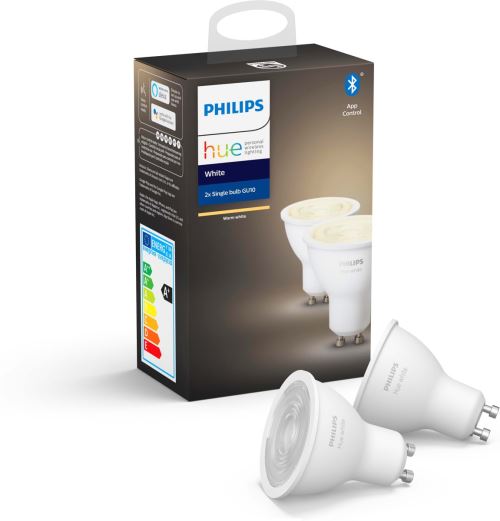 Philips Hue W 5.2W GU10 2P Lamp