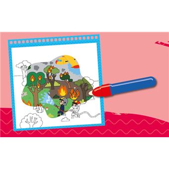 Je colorie avec de l'eau - Les pompiers