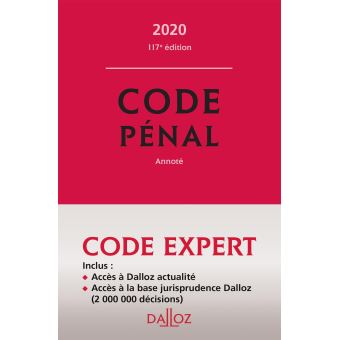 Code Dalloz Expert. Codes pénal et procédure pénale 2020