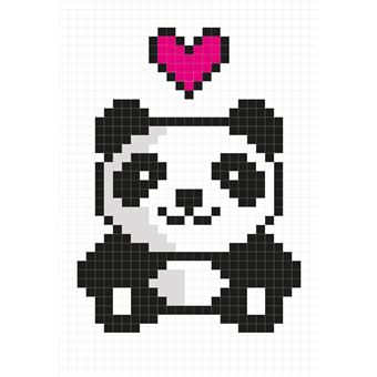 Coloriages Pixel kawaii - pochette 6 feutres pailletés