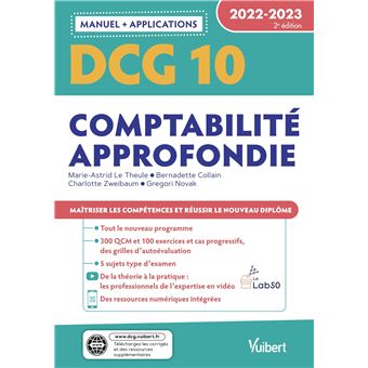DCG 10 - Comptabilité approfondie : Manuel et Applications 2022-2023