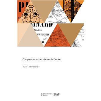 Comptes-rendus des séances de l'année