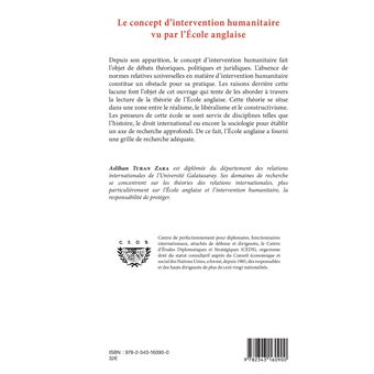 Le concept d'intervention humanitaire vu par l'Ecole anglaise