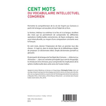 Cent mots du vocabulaire intellectuel comorien