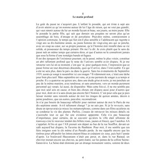 Notre Avant-Guerre, Mémoires