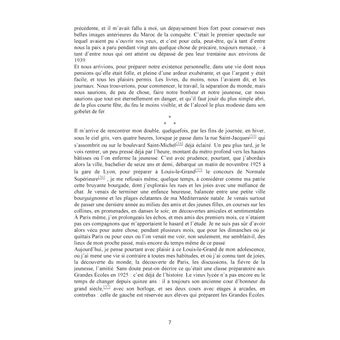 Notre Avant-Guerre, Mémoires