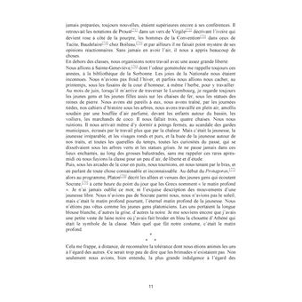 Notre Avant-Guerre, Mémoires