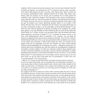 Notre Avant-Guerre, Mémoires