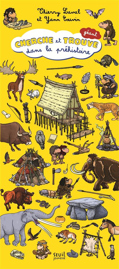 Cherche et trouve géant dans la préhistoire - Yann Couvin - cartonné