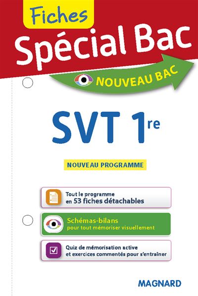 Spécial Bac Fiches SVT 1re