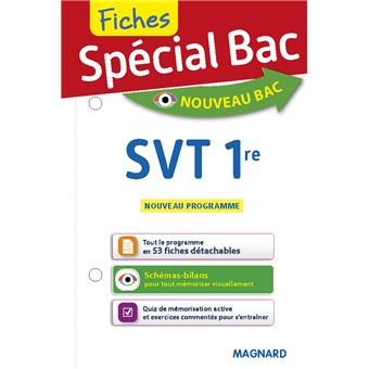 Spécial Bac Fiches SVT 1re