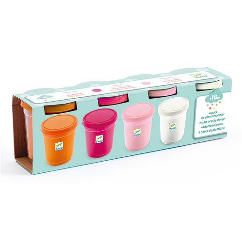 Djeco Beige 4 Pots De Pate A Modeler Sweet