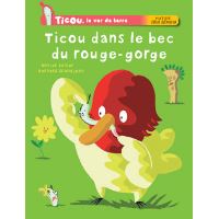 Ticou dans le bec du rouge-gorge