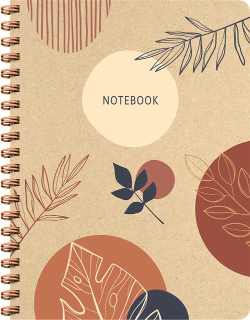 BOTANICAL KRAFT SPIRAALBOEK GROOT (LIJNEN) / BOTANICAL KRAFT