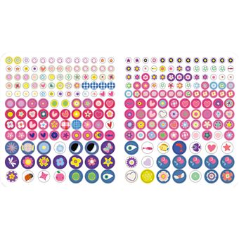 Gommettes rondes mille fleurs