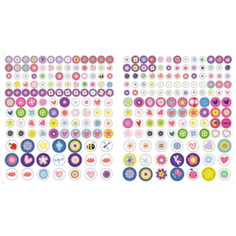 Gommettes rondes mille fleurs