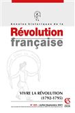 Annales historiques de la Révolution française Nº405 3/2021 Vivre la Révolution (1792-1795)