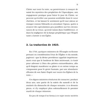 L'union dans la prière, pour la propagation de l'Évangile, et pour le début du millénium en Amérique