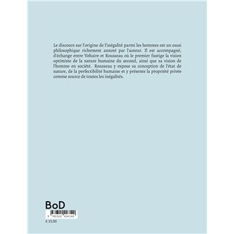 Discours sur l'origine et les fondements de l'inégalité parmi les hommes