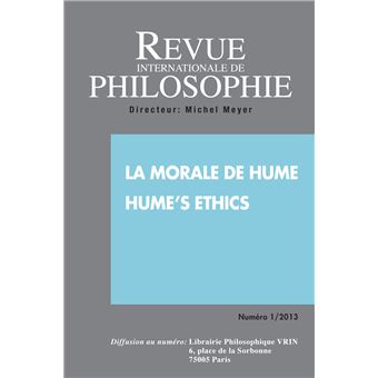 Revue internationale de philosophie 263 (1-2013) la morale de hume