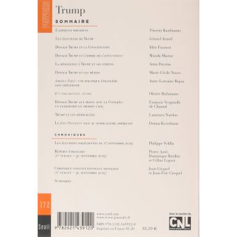 Pouvoirs, n°172. Trump