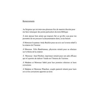 De la création à la mort d'Abraham