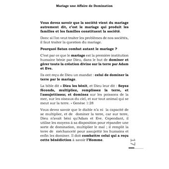 Mariage une affaire de domination