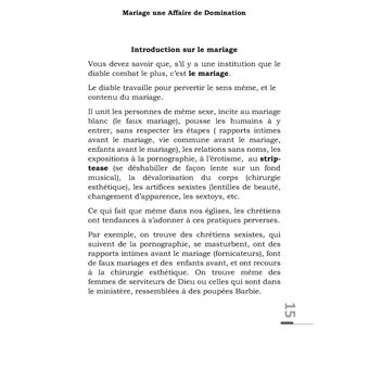 Mariage une affaire de domination
