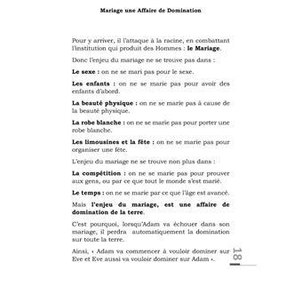 Mariage une affaire de domination