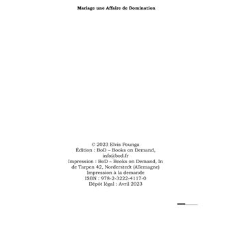 Mariage une affaire de domination