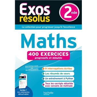 Exos Resolus Maths 2nde Broche Lydia Misset Rocherolle Marie Andree Belarbi Vincent Bernigole Achat Livre Fnac