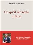 Ce qu'il me reste à faire