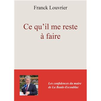 Ce qu'il me reste à faire