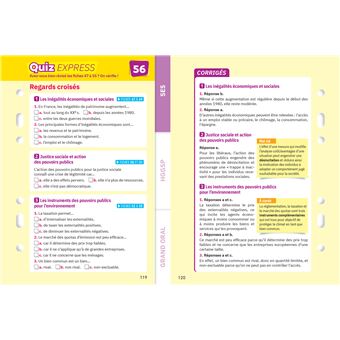 Fiches bac Mes 2 spécialités Tle générale : SES, HGGSP & Grand Oral - Bac 2024