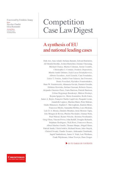 Digest 2015 Competition Case Law Digest A Synthesis of EU and National Leading Cases