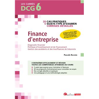DCG 6 - Exercices corrigés Finance d'entreprise