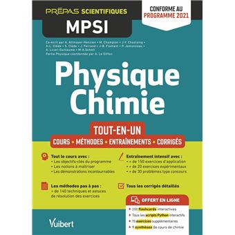 Physique-Chimie MPSI - Tout-en-un Cours - Synthèse - Méthodes ...