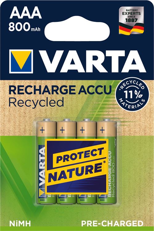 Batteries Rechargeables Varta AAA - 800 mAh