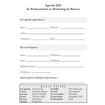 Agenda 2021 du Professionnel en Marketing de Réseau