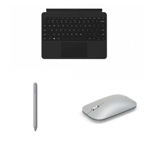 Etui Clavier Microsoft Type Cover pour Surface Go Noir + Stylet Platine + Souris Mobile Platine