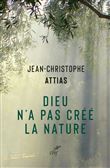 Dieu n'a pas créé la nature