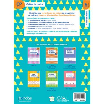 Les cahiers Bordas - Cahier de maths CP